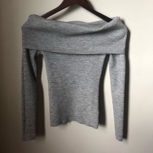Aritzia Wilfred grey off the shoulder top